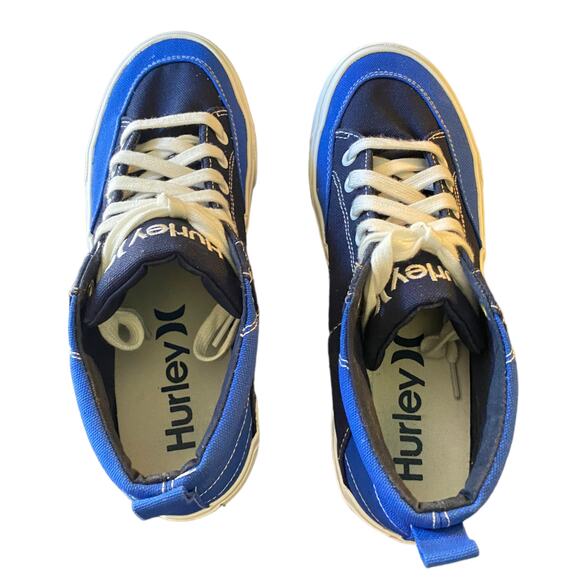 Hurley Roddy Skateboard 2 Tone Blue Mid Top Sneakers Size 5 - Picture 5 of 8